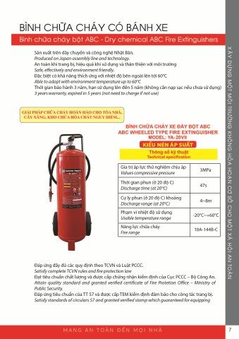 Bình chữa cháy Bột ABC 20.0kg (Model: YA - 20V II)_Xe Đẩy